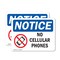 Signmission No Cellular Phones, 14 in W x Rectangle, Vinyl Decal OS-2PACK-NS-D-1014-L-16045 - alternate 1